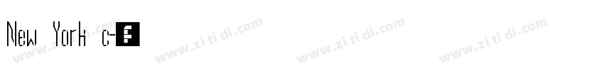 New York c字体转换